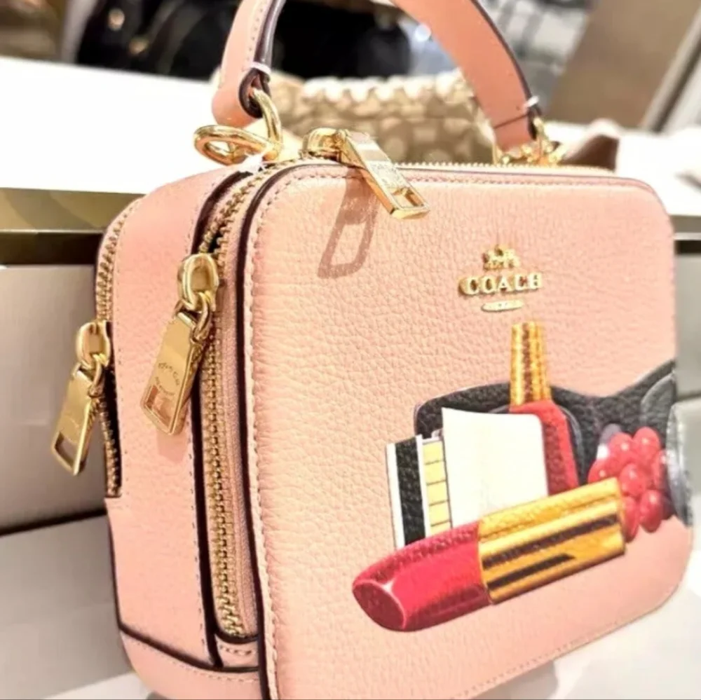 Nwt Limited Edition Coach X Tom Wesselmann Box Crossbody Pink - Picture 10 of 10